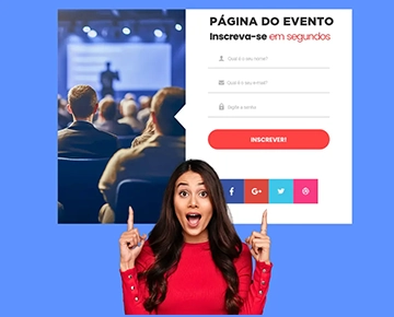 Criação de Sites, evento com inscrição online disponível.