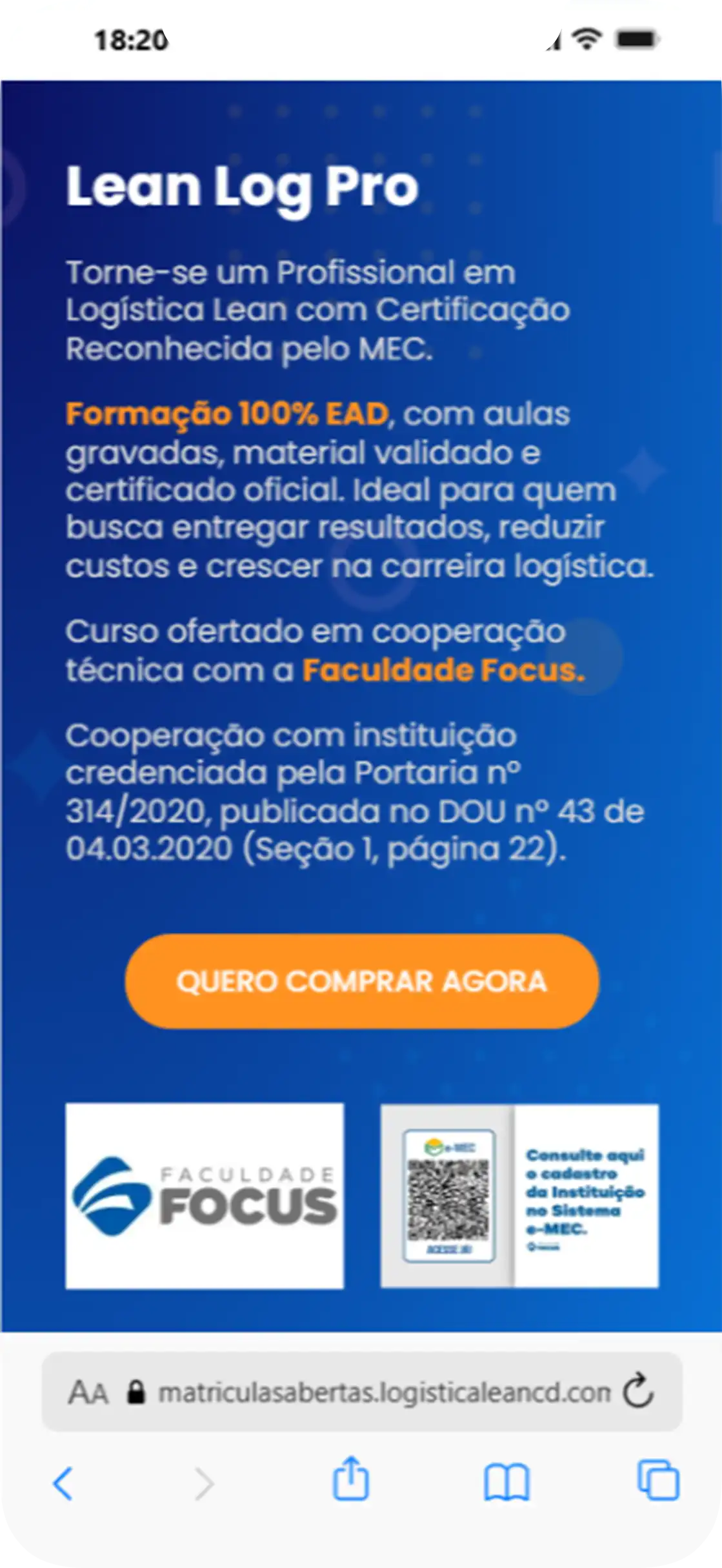 Landing Page Vendas